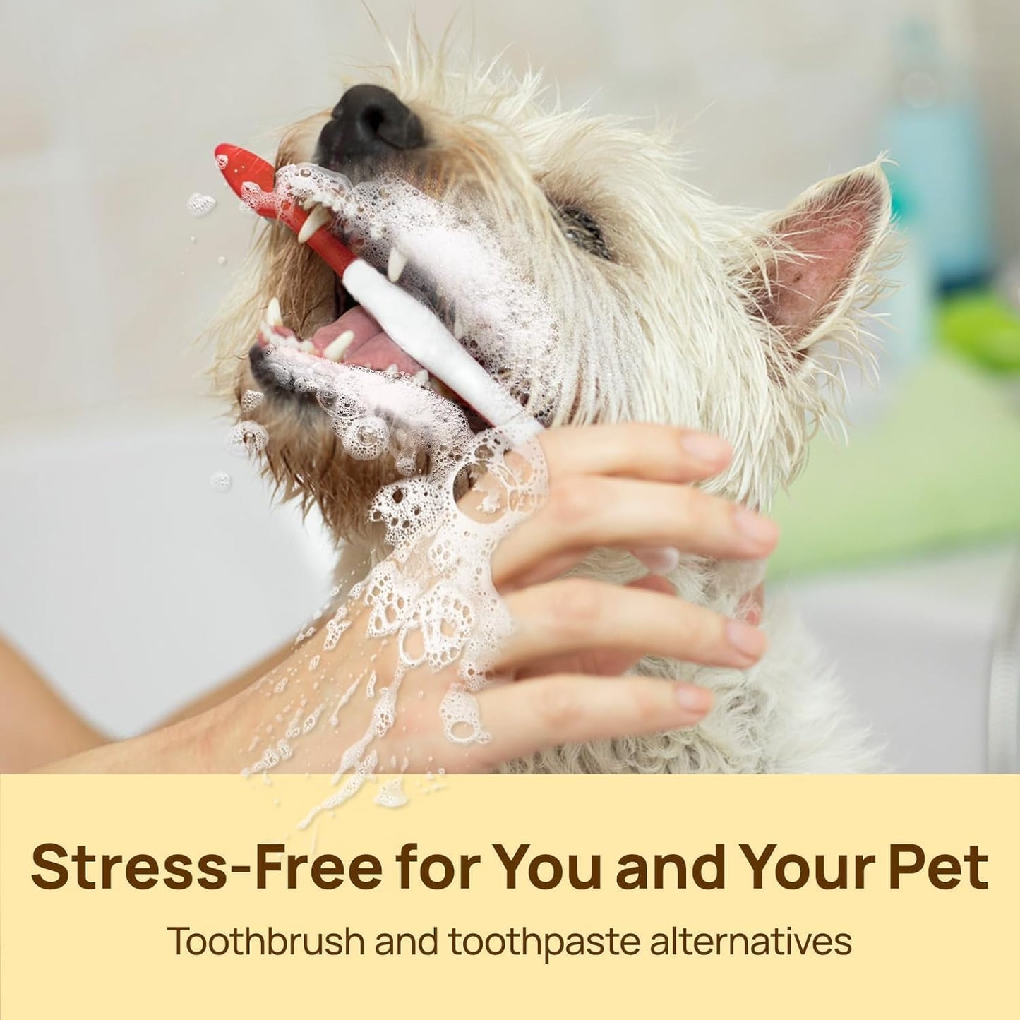 HICC Pet Teeth Cleaning Wipes for Dogs & Cats, Vet-Recommended Remove 