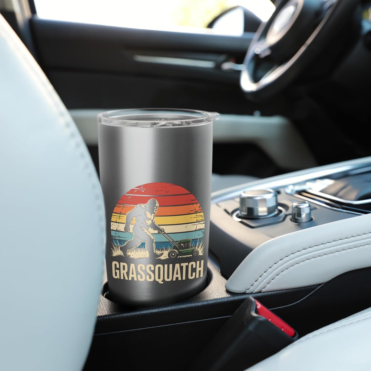 Funny Lawn Mower Art For Men Women Lawn Mowing Landscaper Stainless Steel Insulated Tumbler