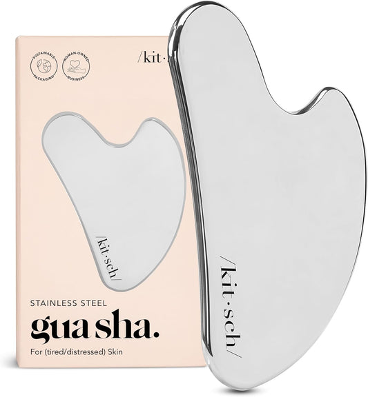 Kitsch Stainless Steel Gua Sha Facial Tools - Guasha Tool for Face, Fa
