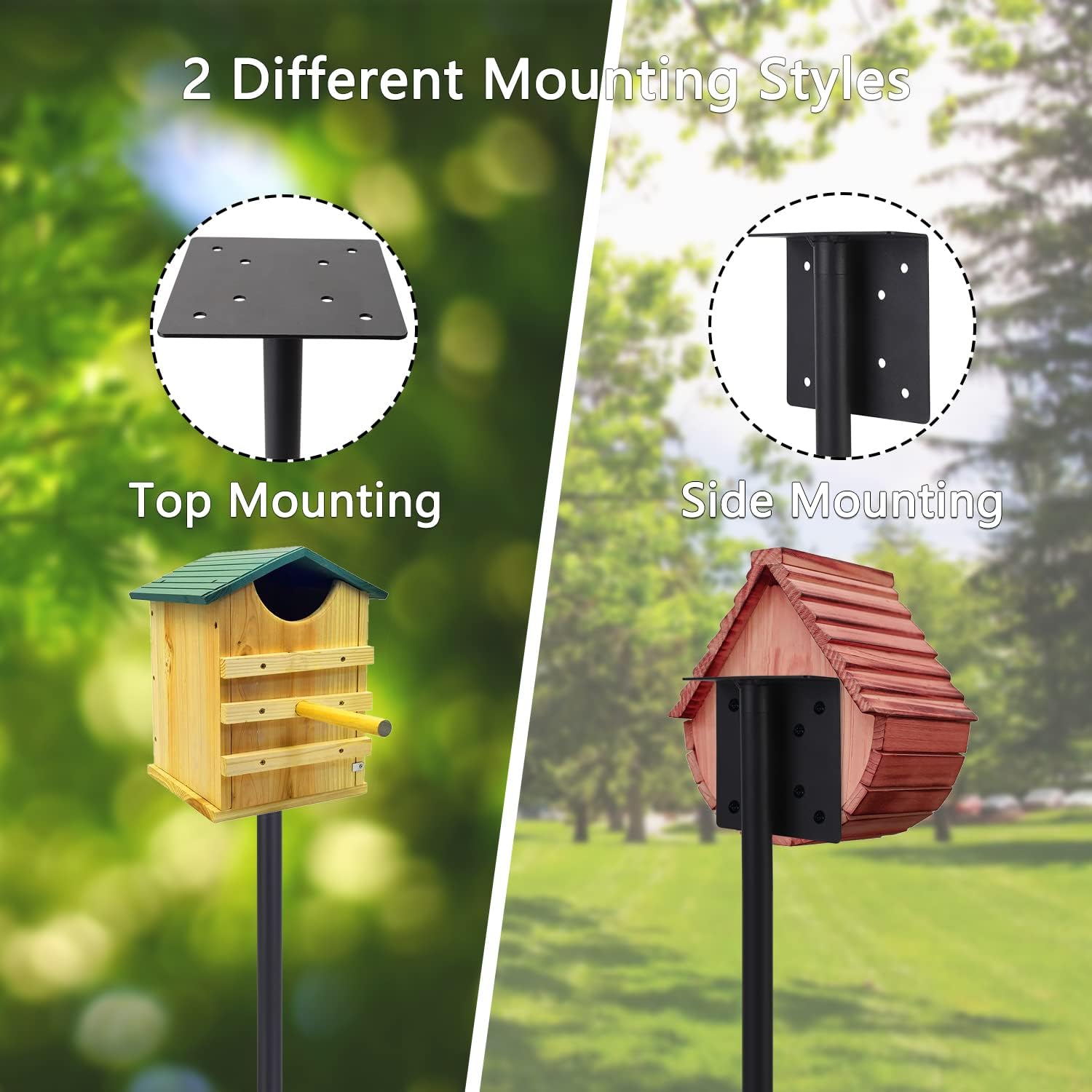 Bird Feeder Pole Kit 110 Inch,Bird House Pole for Outdoors Heavy Duty,