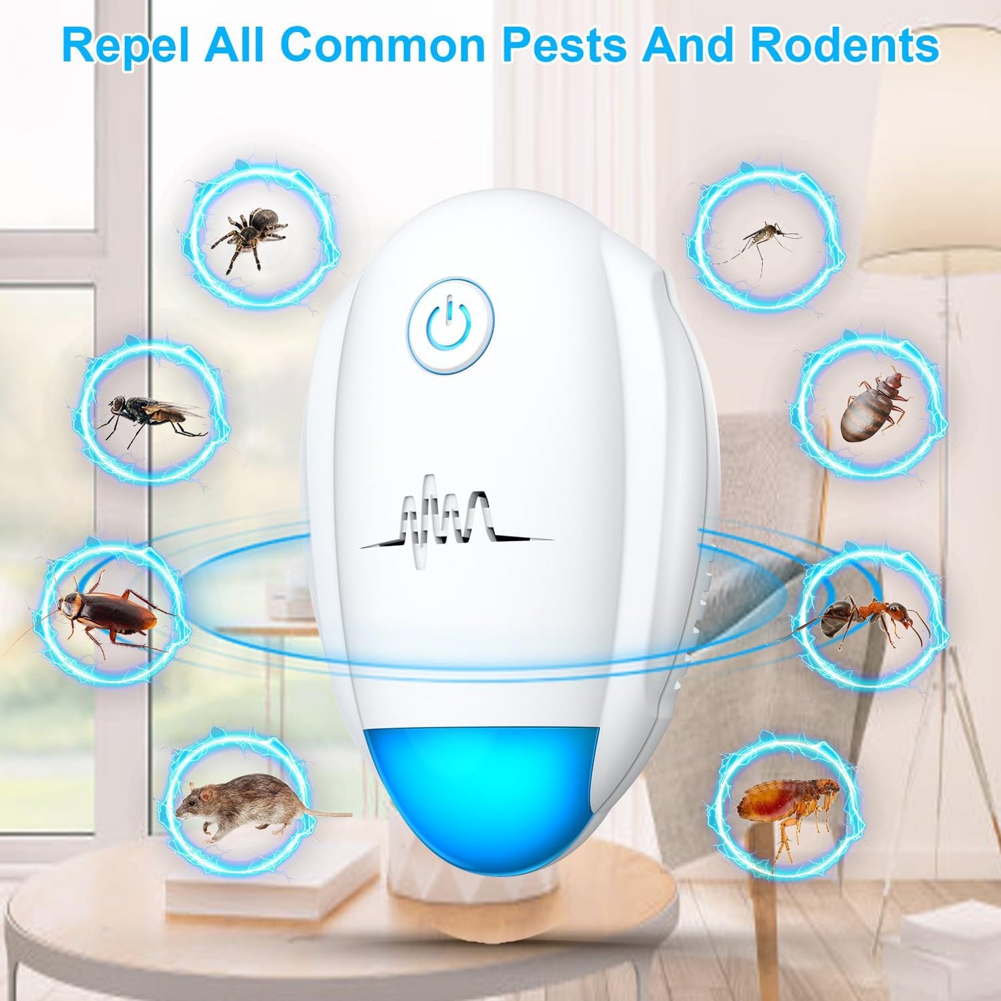 2026 Upgraded Ultrasonic Repeller 6 Packs,Indoor Ultrasonic Repellent,