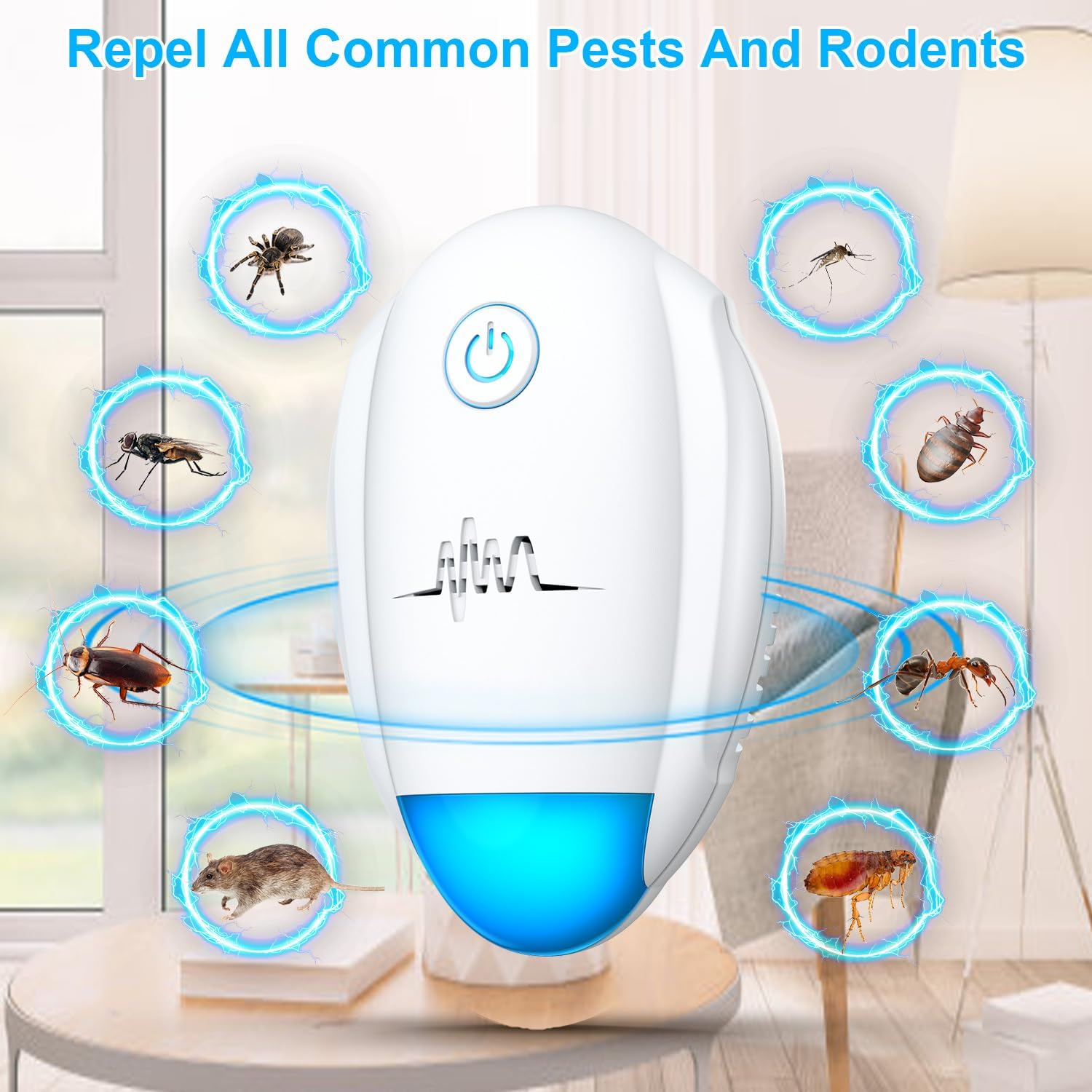 2026 Upgraded Ultrasonic Repeller 6 Packs,Indoor Ultrasonic Repellent,