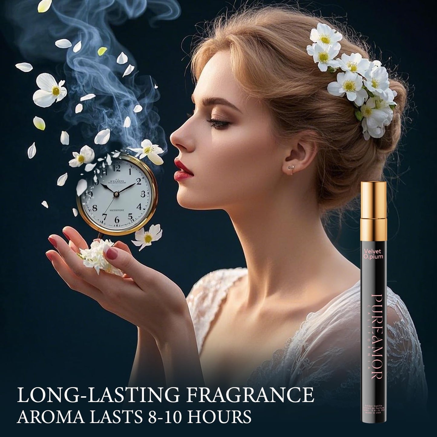 PUREAMOR Pheromones Perfumes for Women, Amber Vanilla Perfume, Long La