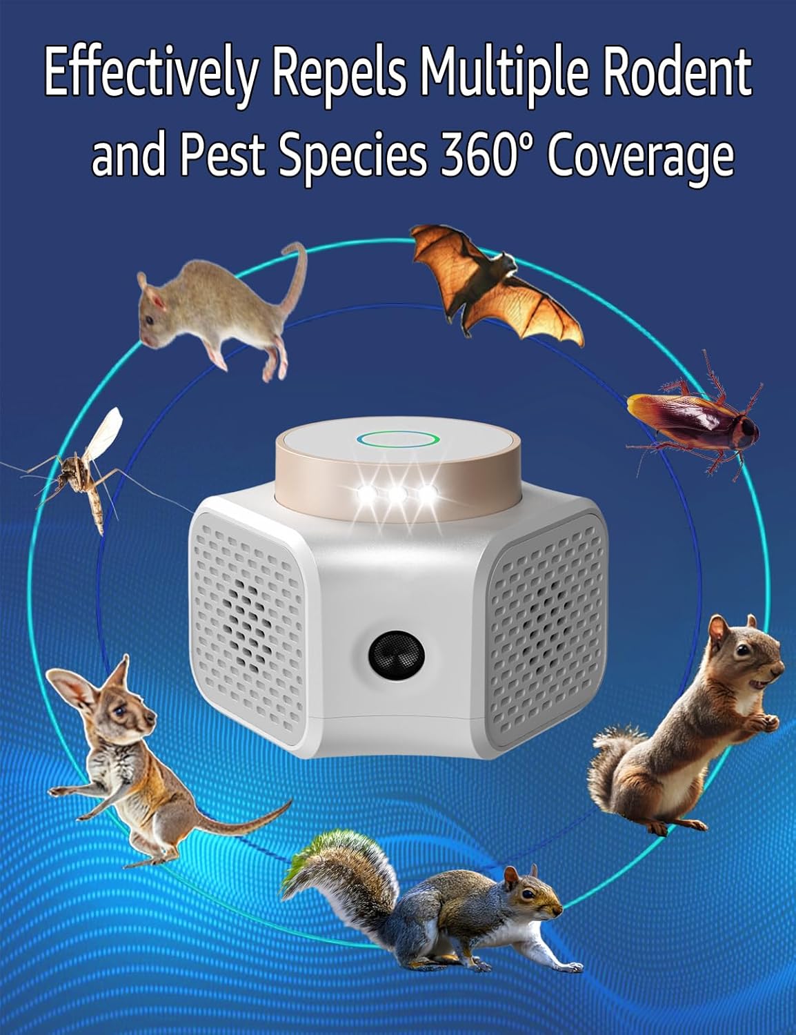 Pest Repellent Ultrasonic Plug in,Mice Repellent Indoor Rodent Squirre