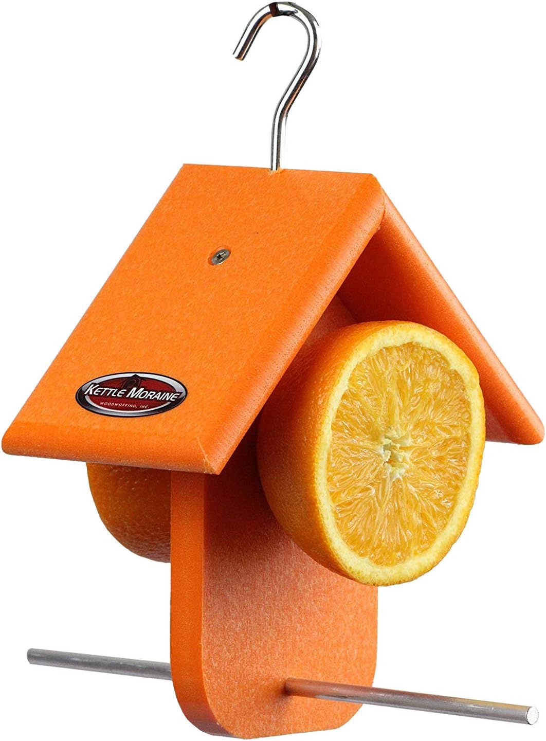 Kettle Moraine Recycled Single Oriole Orange Fruit Feeder