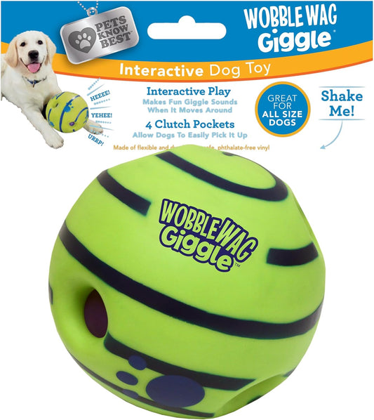 Wobble Wag Giggle Ball | Rolling Enrichment Toy for Fun Playtime, Inte
