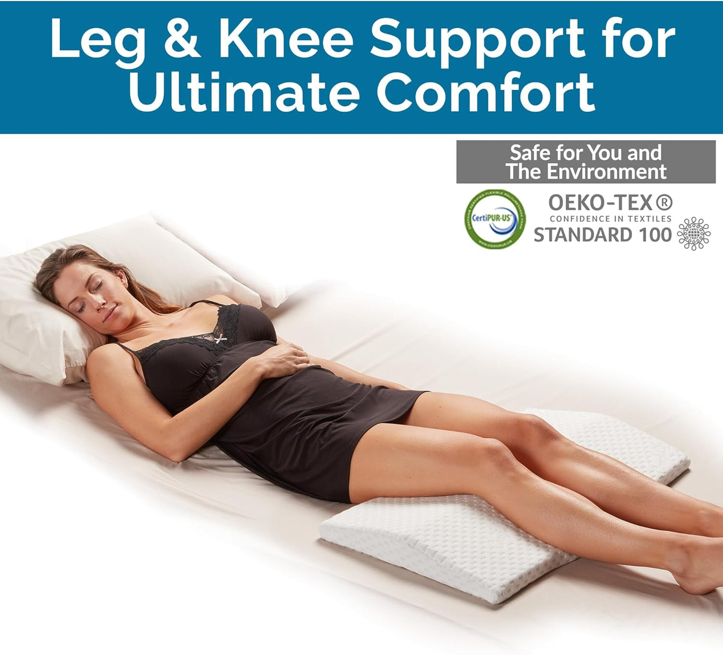 ComfiLife Lumbar Support Pillow for Sleeping Memory Foam Pillow for Ba