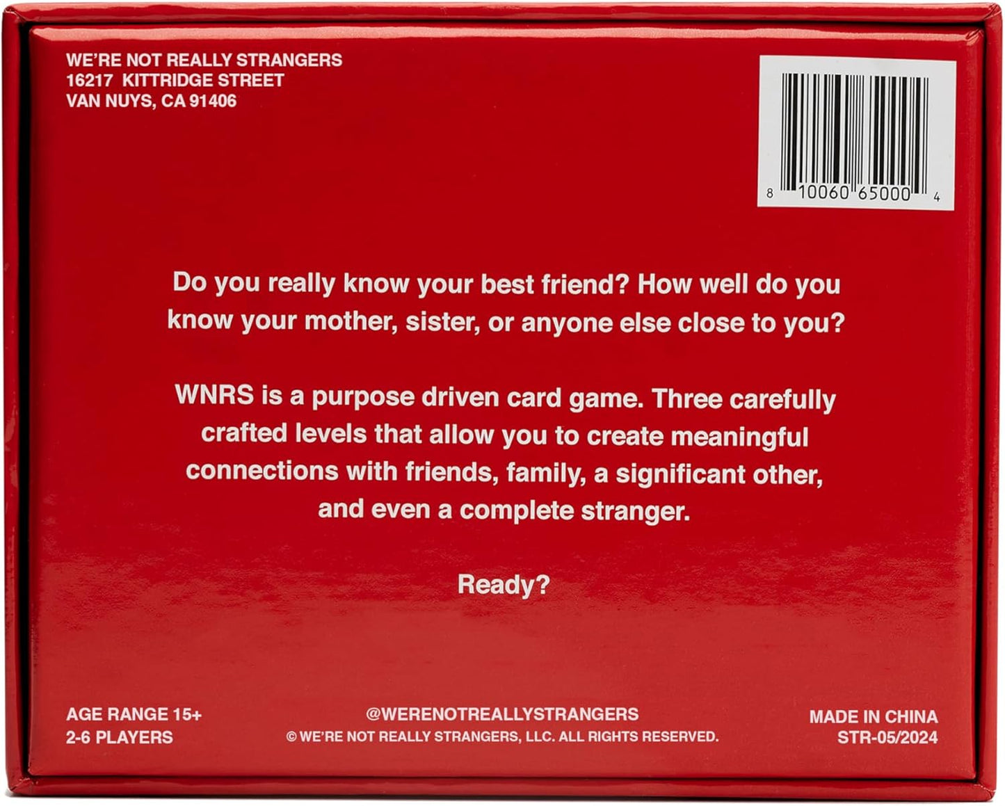 WE'RE NOT REALLY STRANGERS Card Game - 150 Conversation Cards for Adul