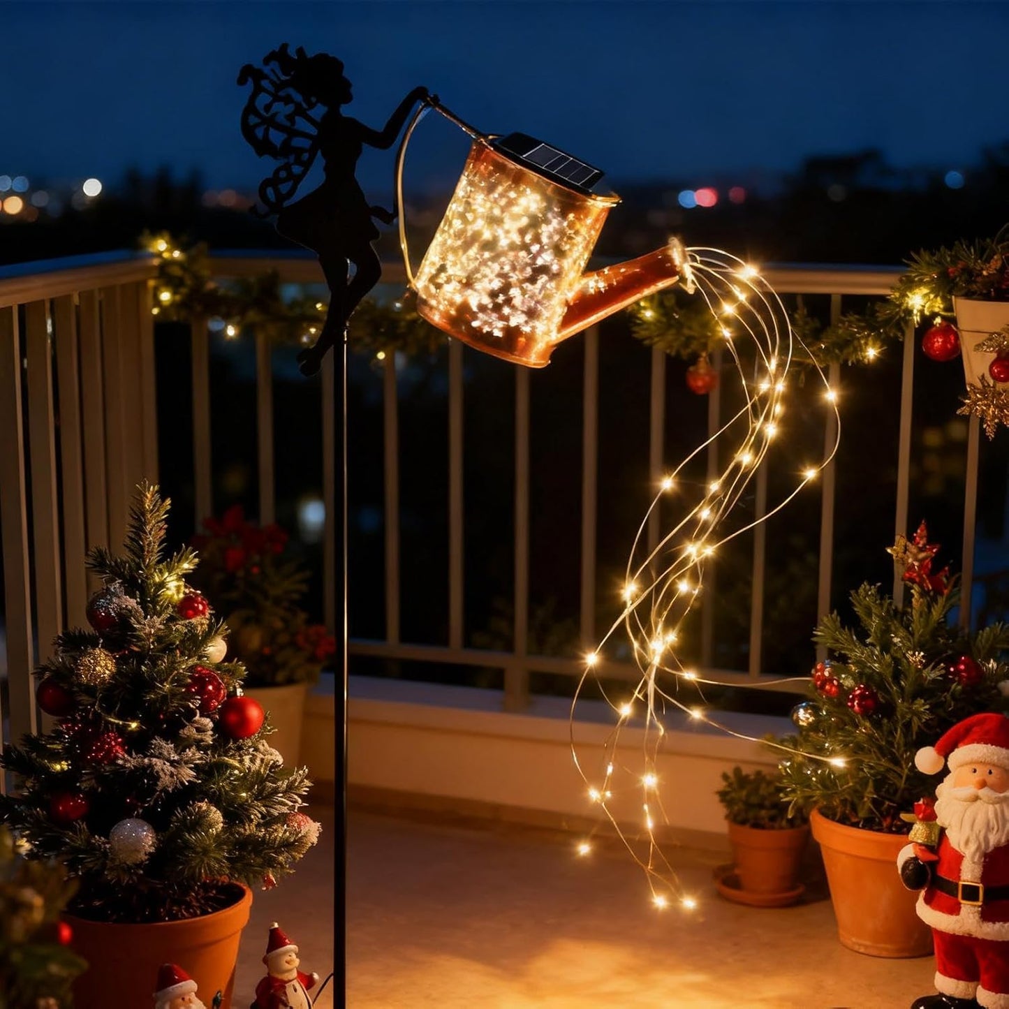 Solar Garden Lights, LED Christmas Outdoor Decor, Waterproof Metal Fairy Advantage, Retro Lighting Set for Yard, Decorative Pathway Lamps with Energy Saving, Landscape Illumination for Home Patio
