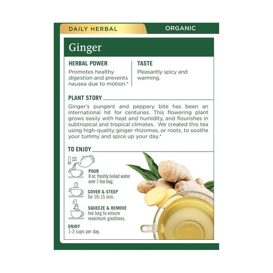 Traditional Medicinals Tea, Organic Ginger, Healthy Digestion, Pleasan