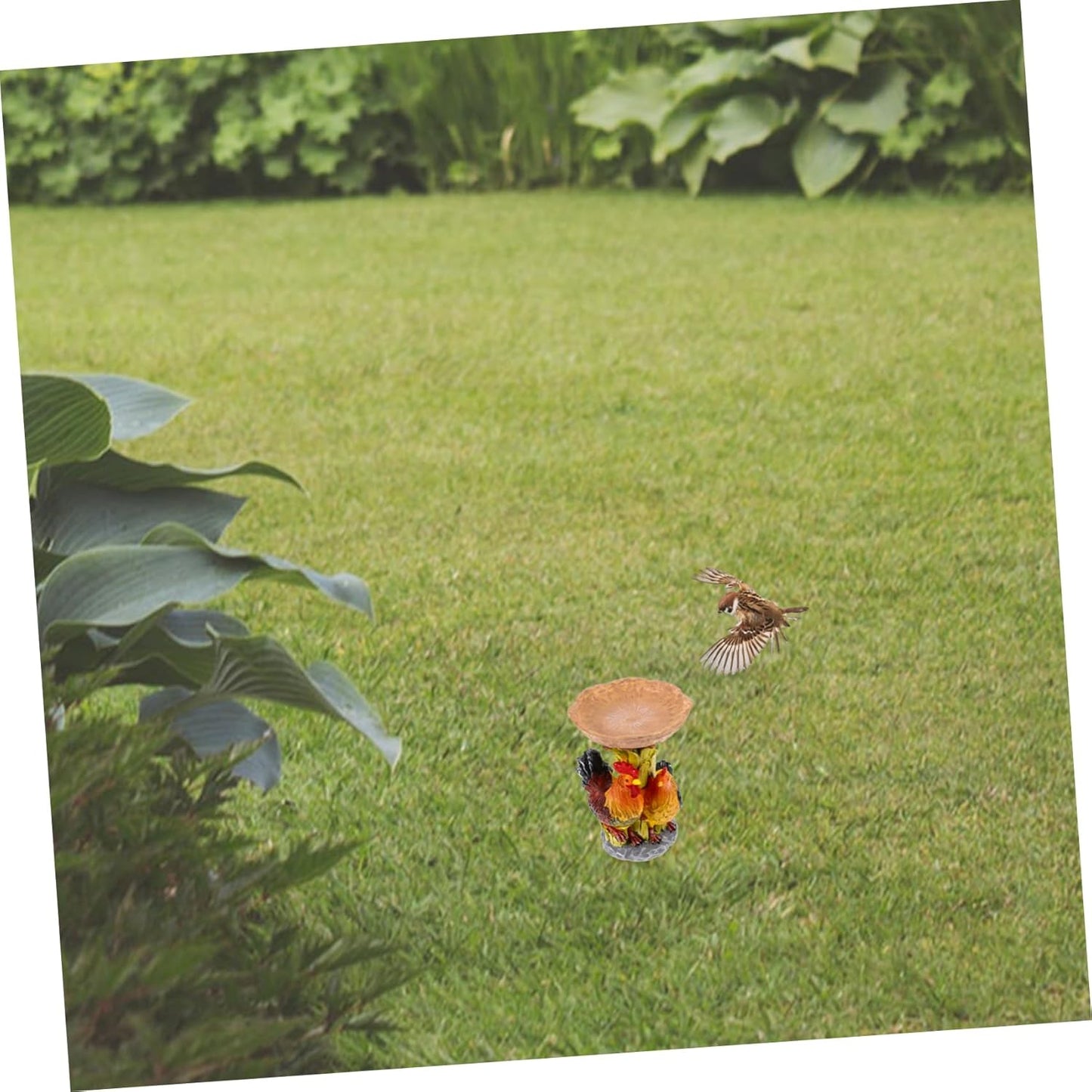 Milisten Garden Decorative Resin Bird Feeder Tray Easy to Clean Outdoo