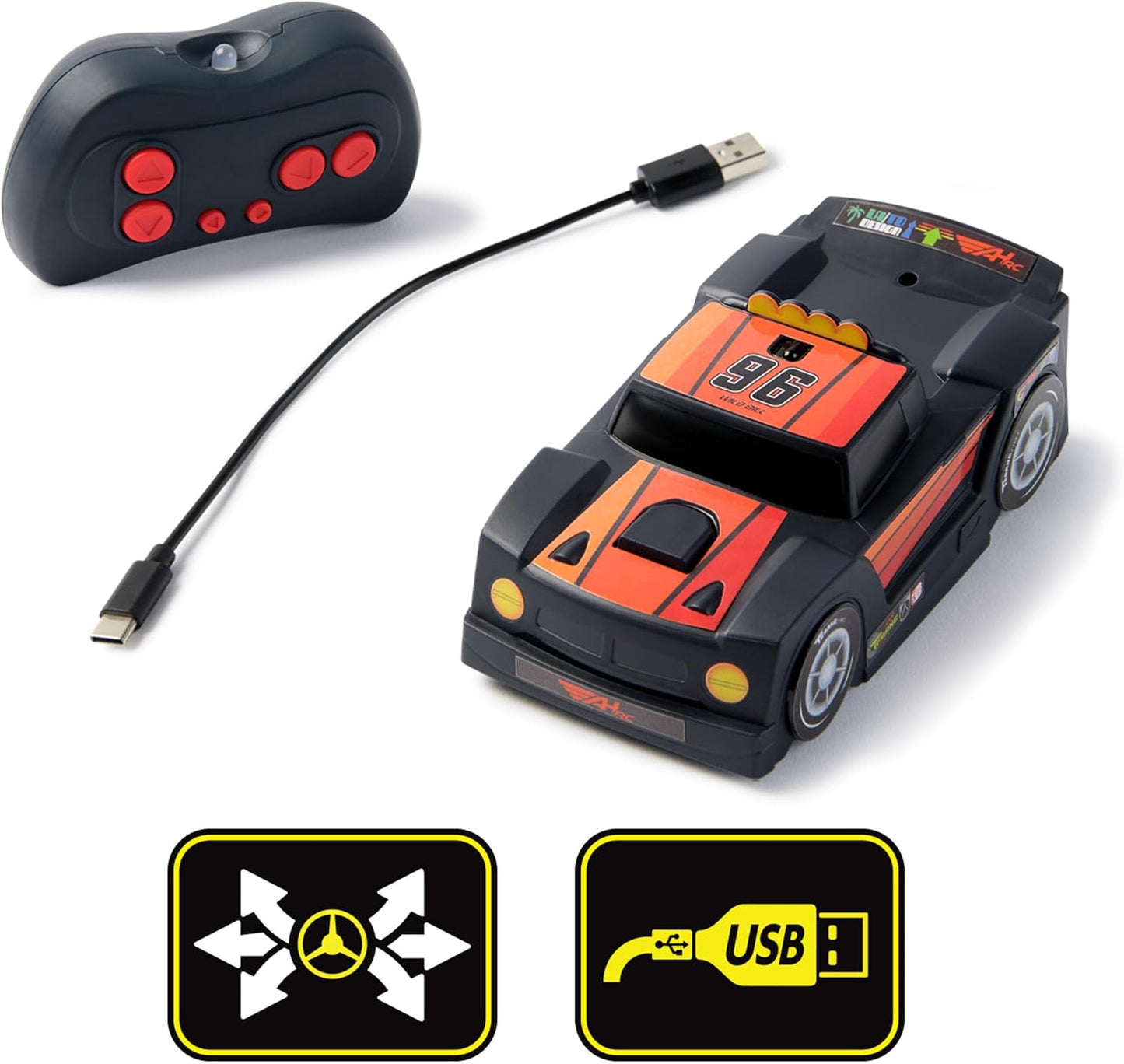 Air Hogs, Zero Gravity Racing Wall Climber, USB-C Rechargeable Wall Ra