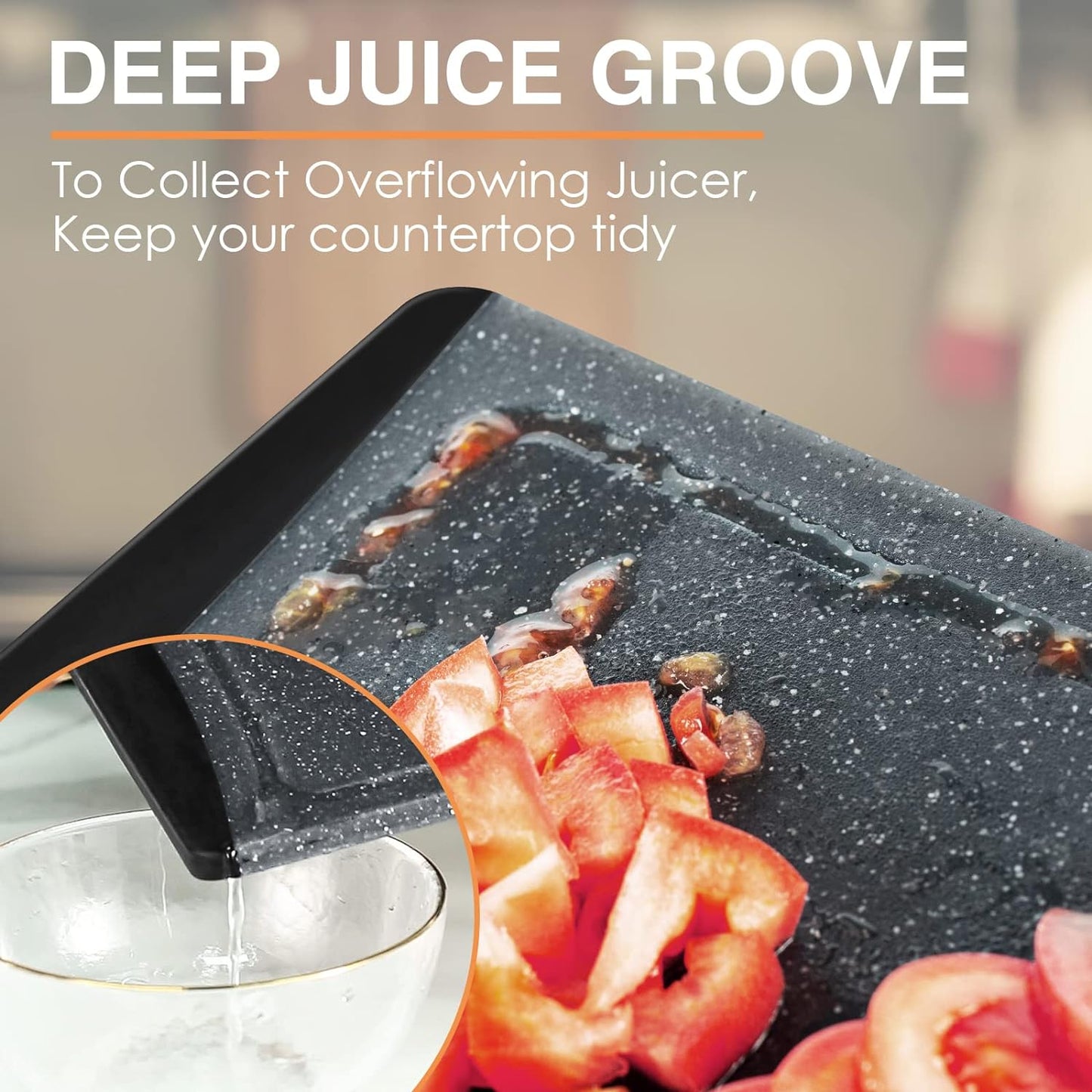 Extra Large Cutting Boards, Plastic Cutting Boards for Kitchen (Set of
