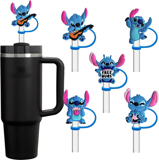 5 Pack Silicone Straw Toppers for Stanley Cup 40 30 oz, Reusable Dust-