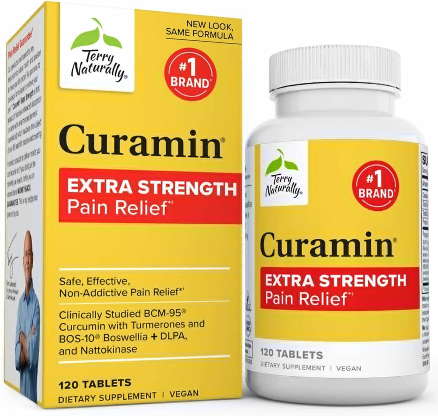Terry Naturally Curamin Extra Strength - 120 Vegan Tablets - Non-Addic
