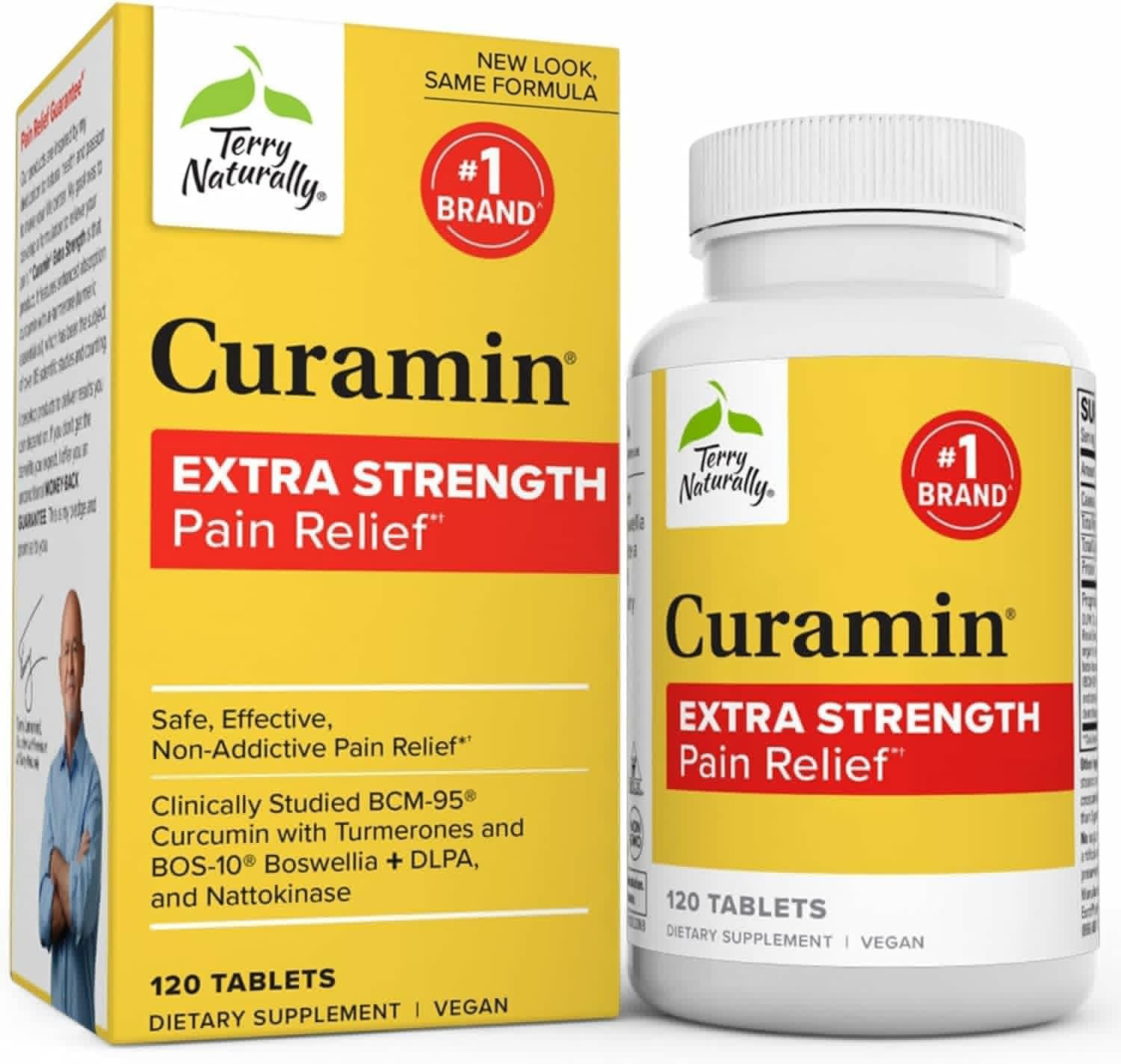 Terry Naturally Curamin Extra Strength - 120 Vegan Tablets - Non-Addic