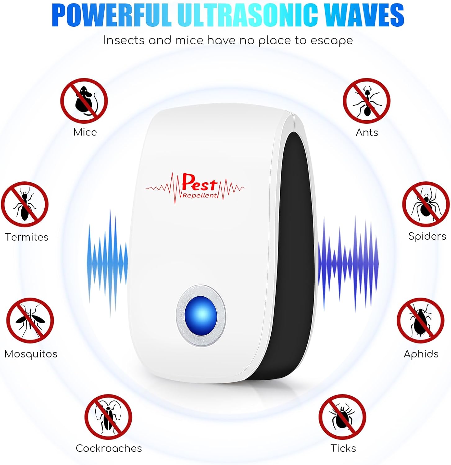 2026 10Pack Ultrasonic Pest Control Repeller Electronic Mouse Repellen