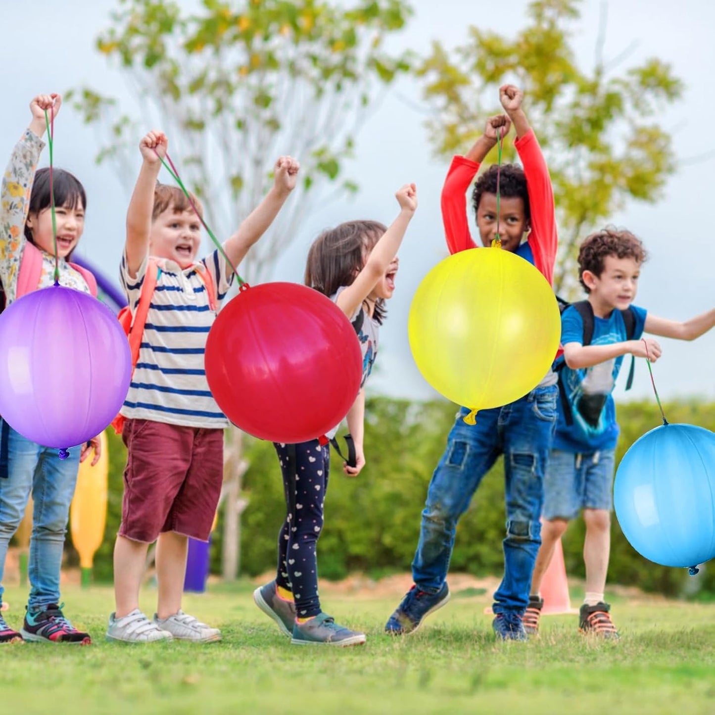 30Pcs Punch Balloons, Thickened Neon Punching Balloon Heavy Duty Party