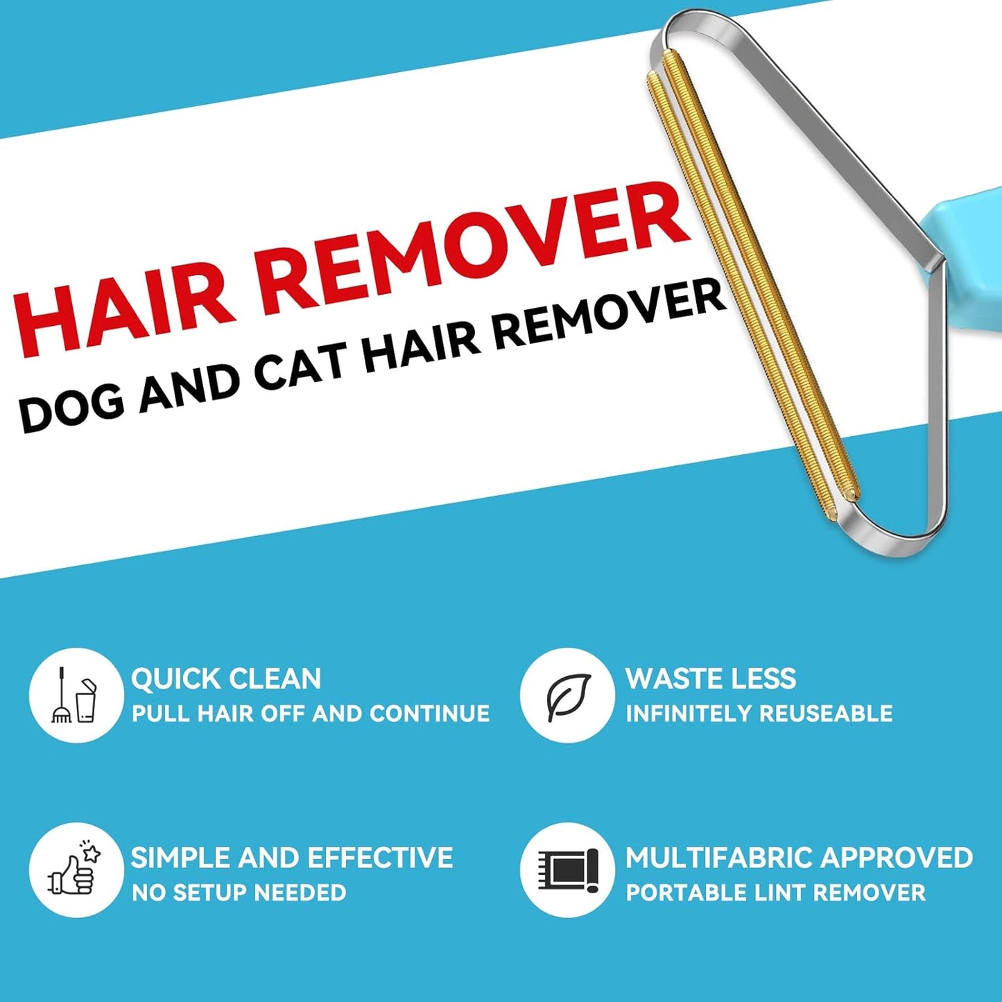 Pet Hair Remover, Dog and Cat Hair Remover, Wool Hair Remover, Carpet 