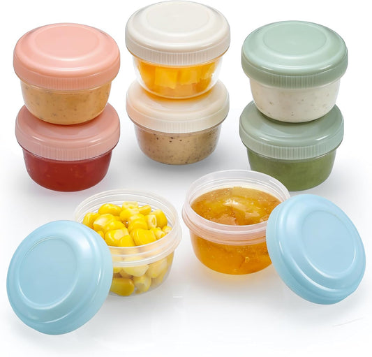 VITEVER 8 Pack 2 oz Salad Dressing Container to Go, Small Condiment Co