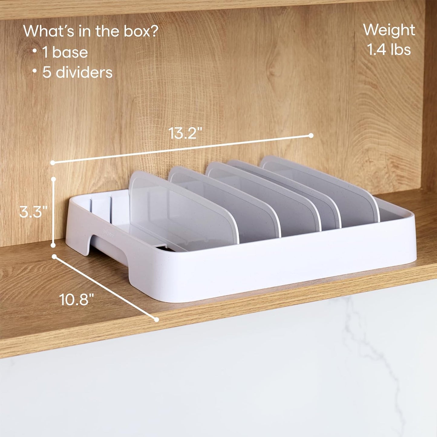 YouCopia StoraLid Adjustable Food Container Lid Organizer for Kitchen 