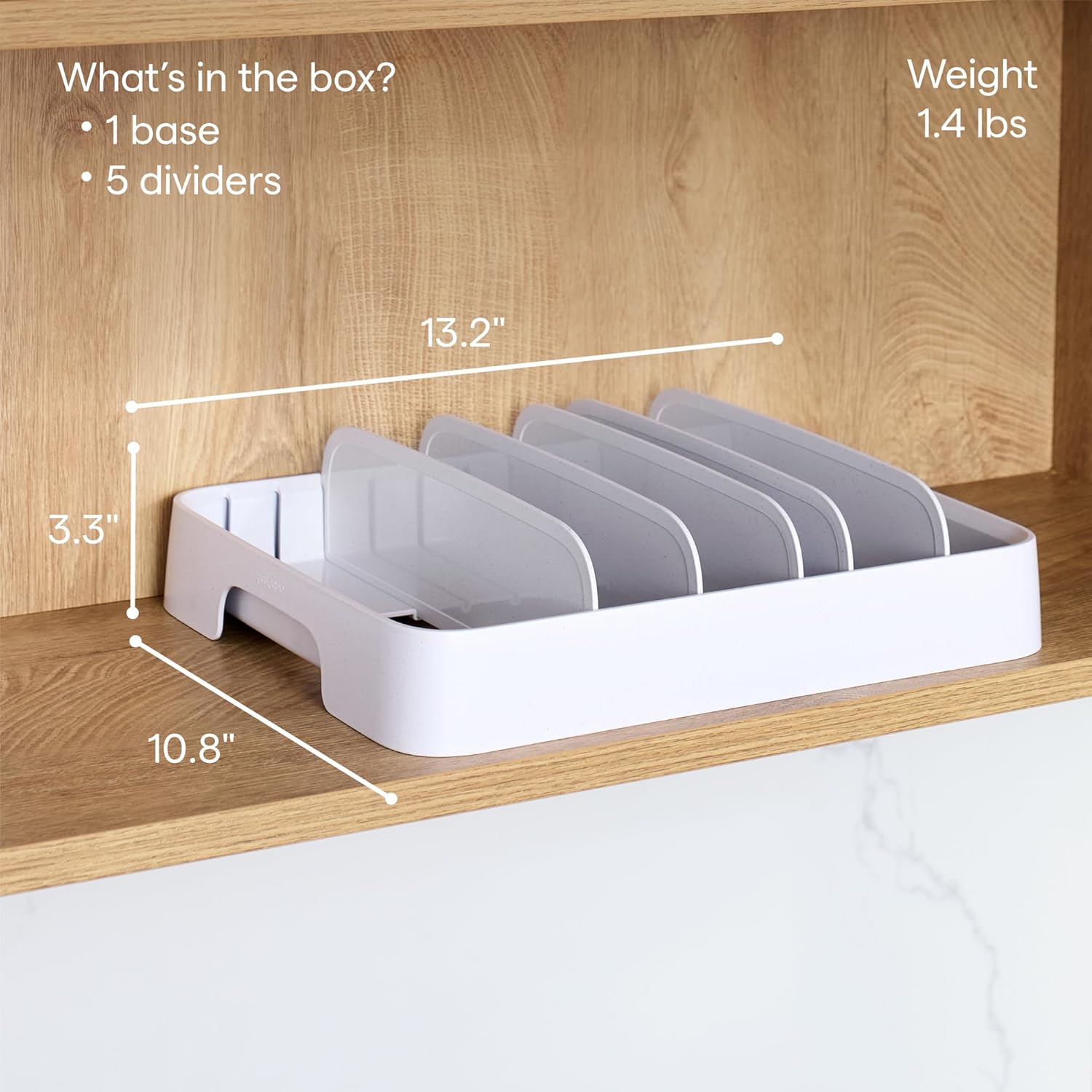 YouCopia StoraLid Adjustable Food Container Lid Organizer for Kitchen 