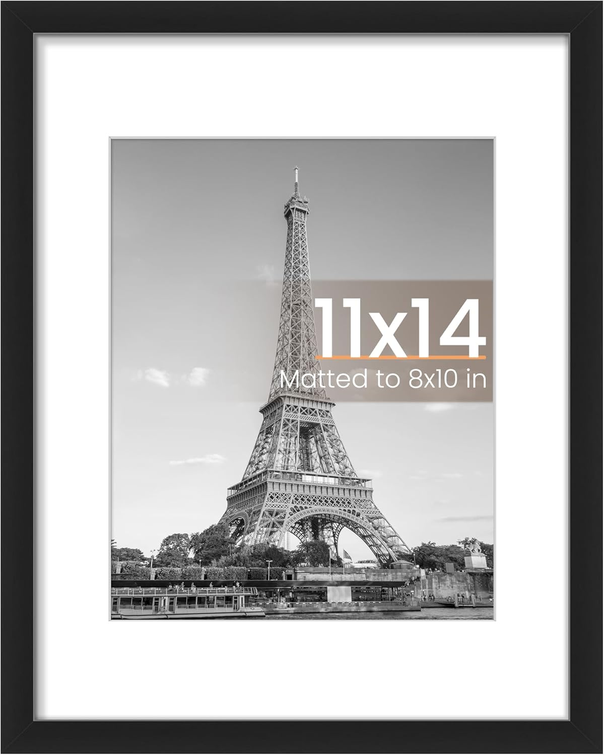 upsimples 11x14 Picture Frame, Display Pictures 8x10 with Mat or 11x14