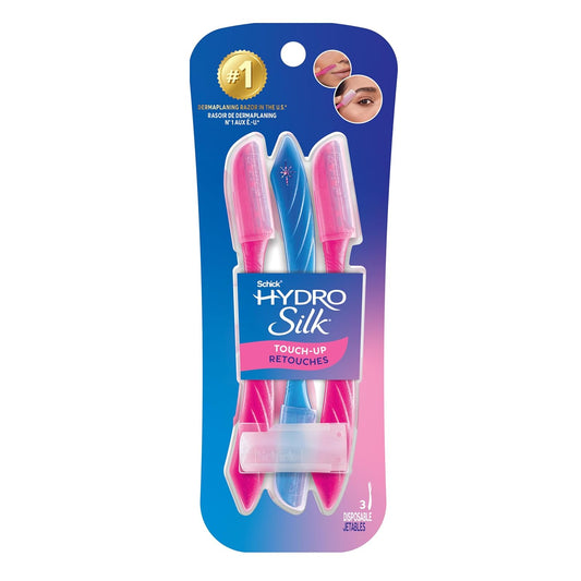 Schick Hydro Silk Touch-Up Dermaplaning Tool with Precision Cover, 3ct