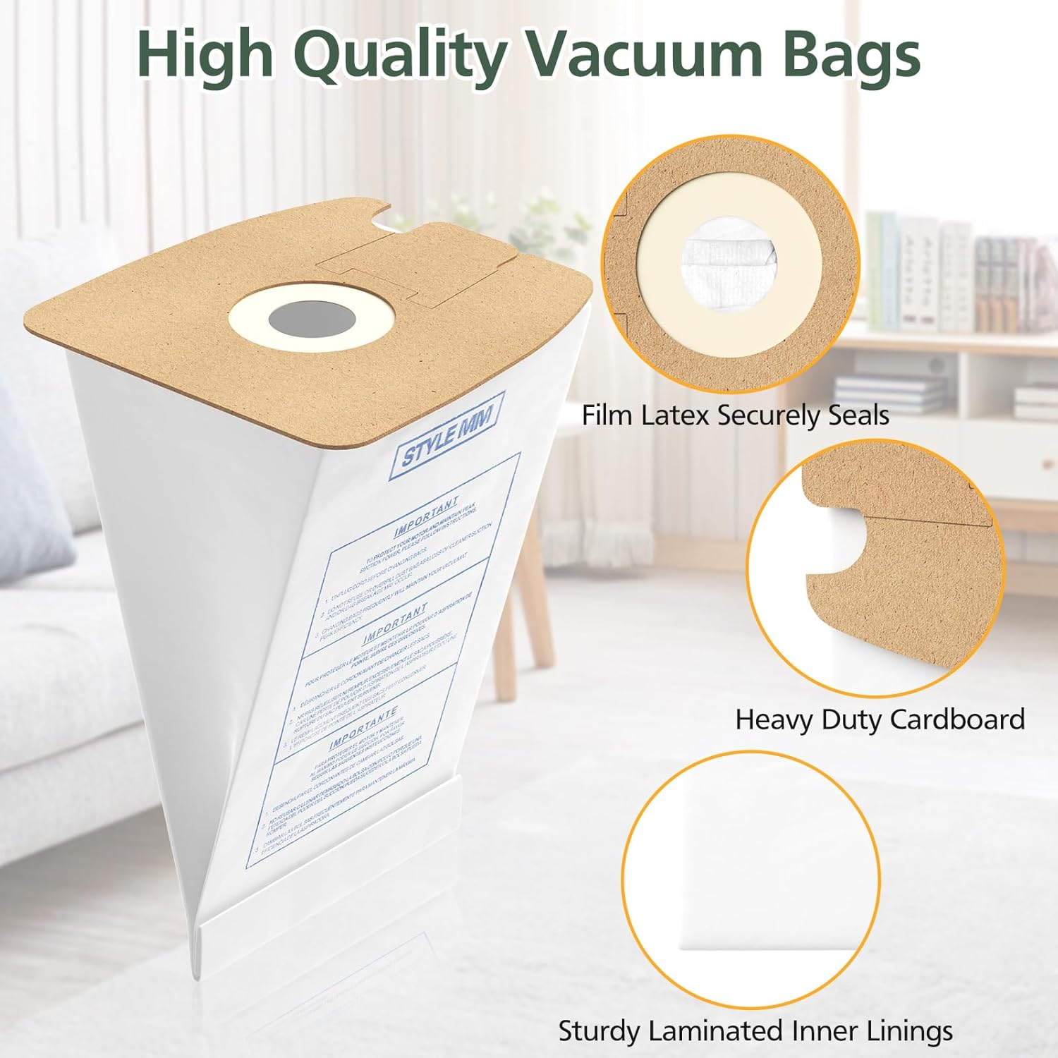 20 Pack Style MM Vacuum Bags Compatible with Eureka Style MM Eureka Mi