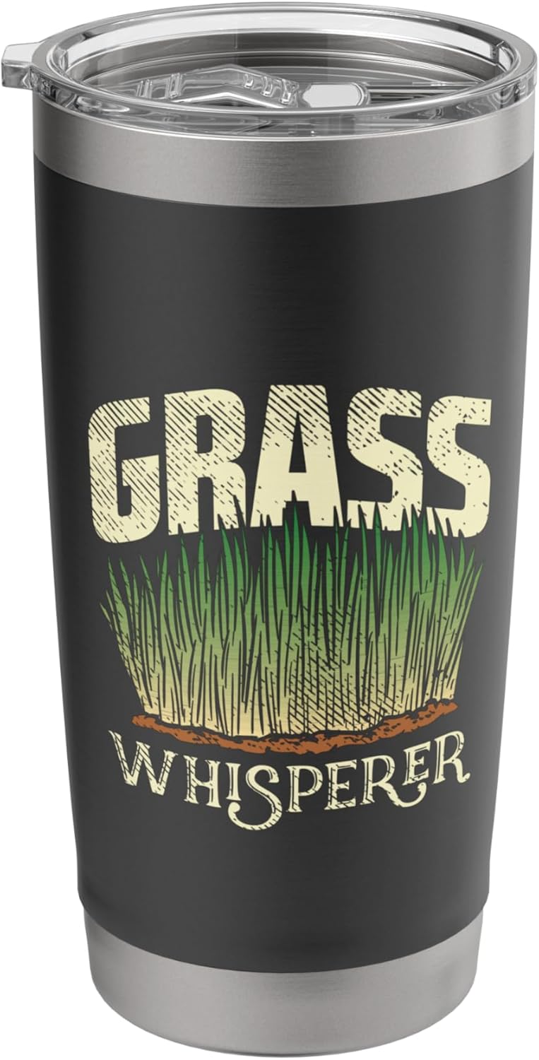 Lawn Care Mowing Design For Landscaper - Grass Whisperer Stainless Steel Insulated Tumbler