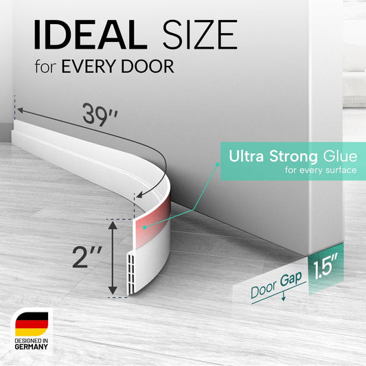 Vellure® Door Draft Stopper for Bottom of Door - Premium Door Sweep fo