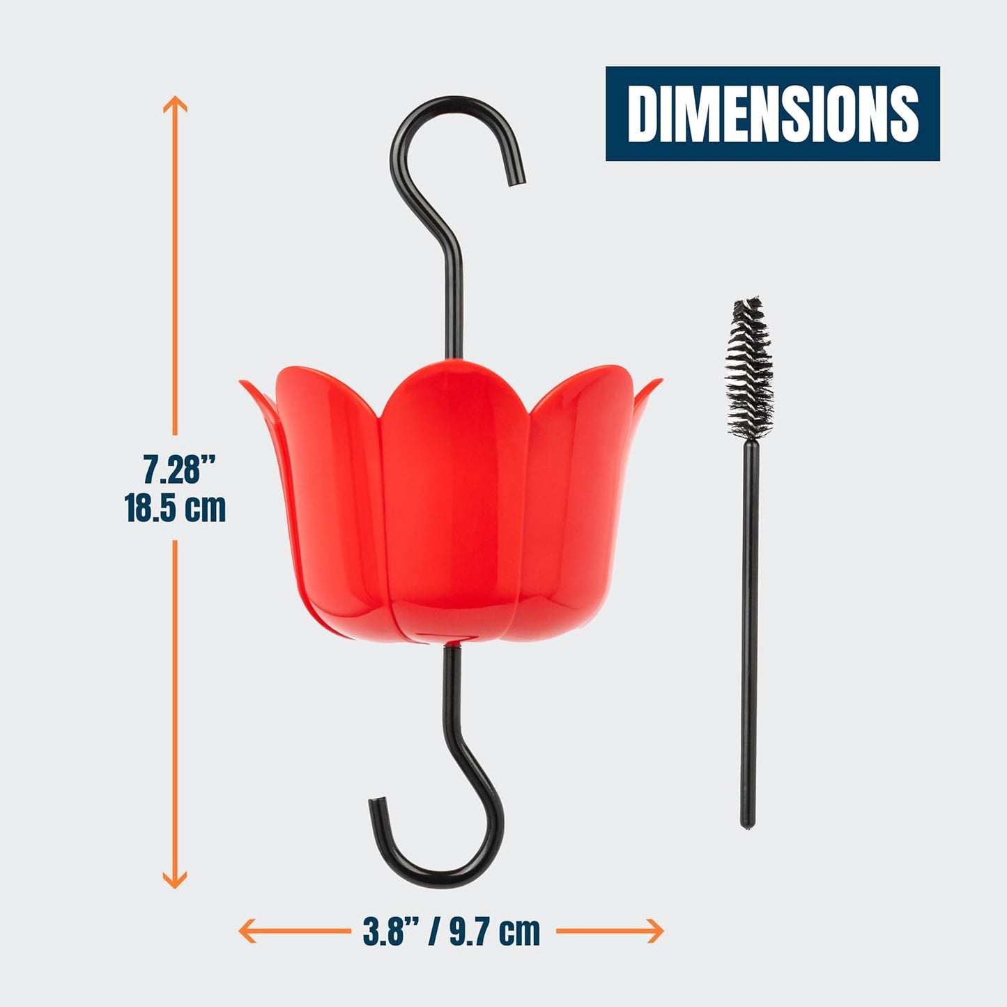 MEKKAPRO Ant Moat for Hummingbird Feeders - Heavy Duty Iron Ant Guard for Hummingbird Feeder, Ant Traps & Cups for Hummingbird Feeders, Easy to Install Hummingbird Ant Guard (6oz)