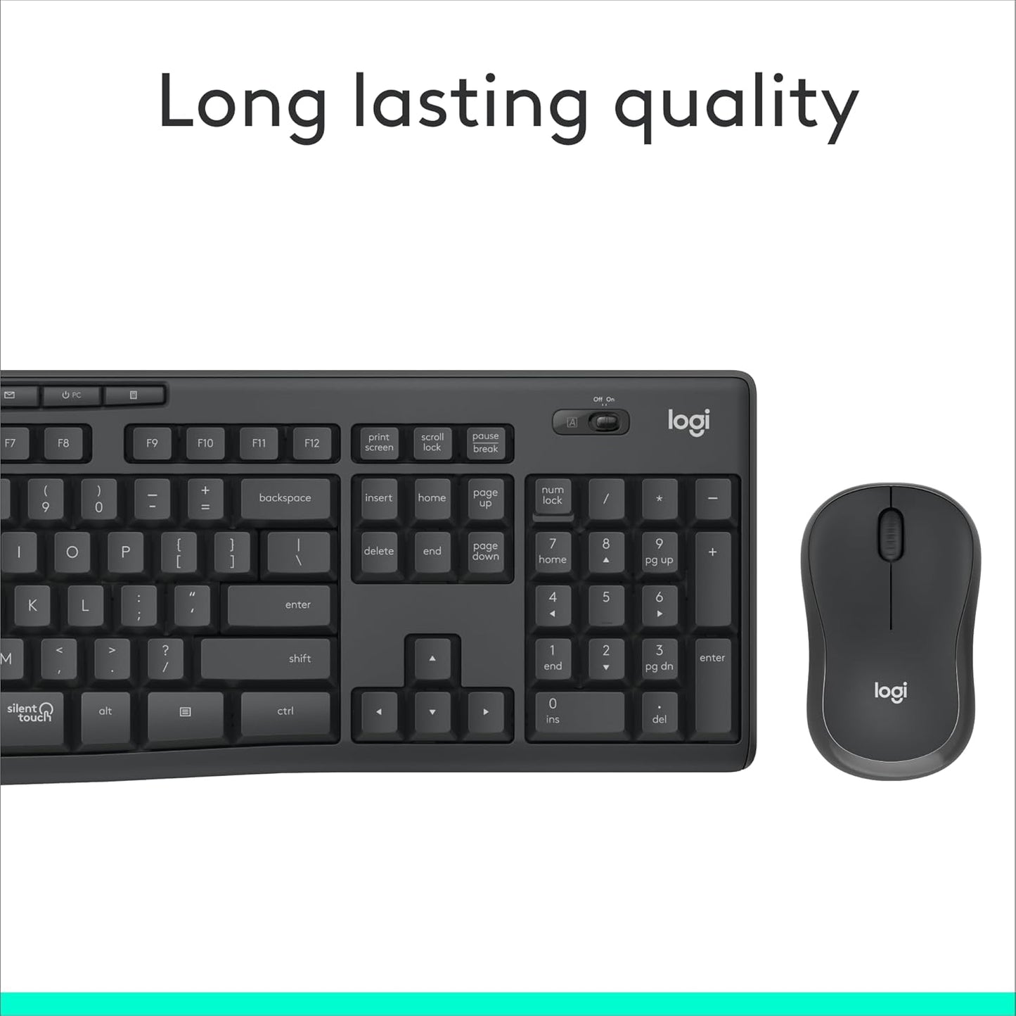 Logitech MK295 Wireless Mouse & Keyboard Combo with SilentTouch Techno