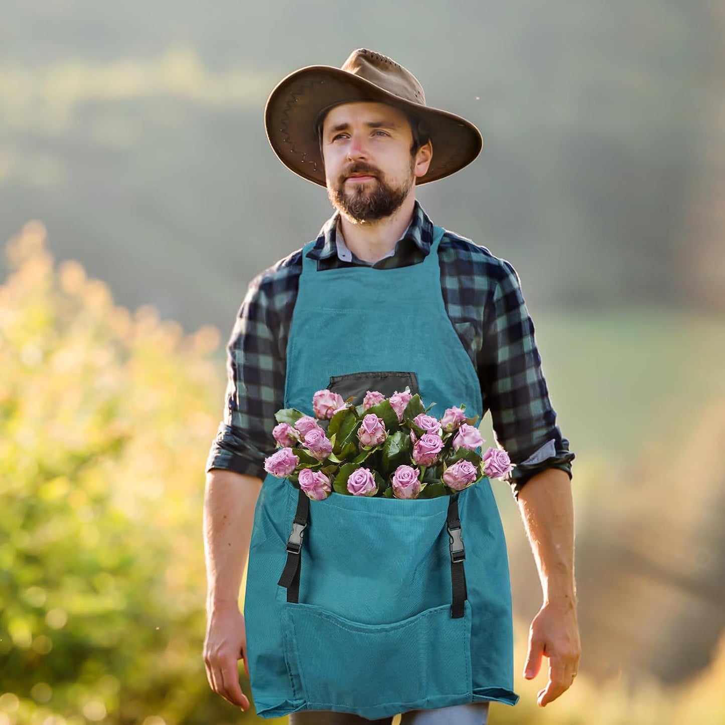 Gardening Apron, Garden Apron with Quick Release Pockets,Water Resista