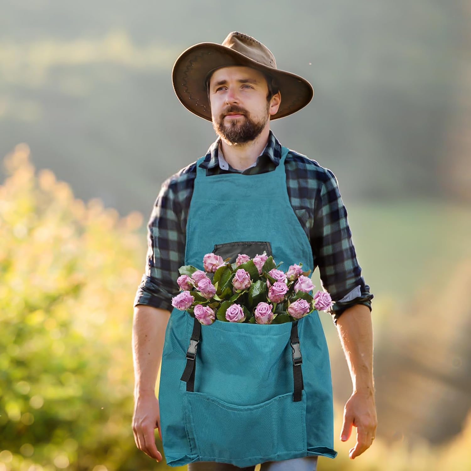 Gardening Apron, Garden Apron with Quick Release Pockets,Water Resista