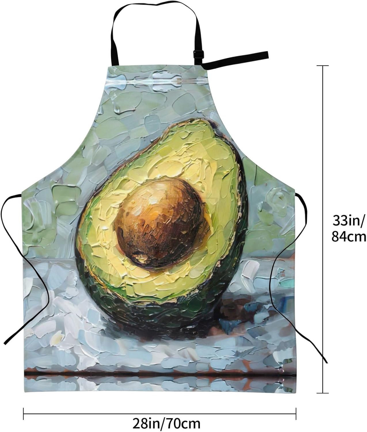 Avocado Print Laundry apron 28x33 In Waterproof Kitchen Apron with Pockets for Cooking Baking