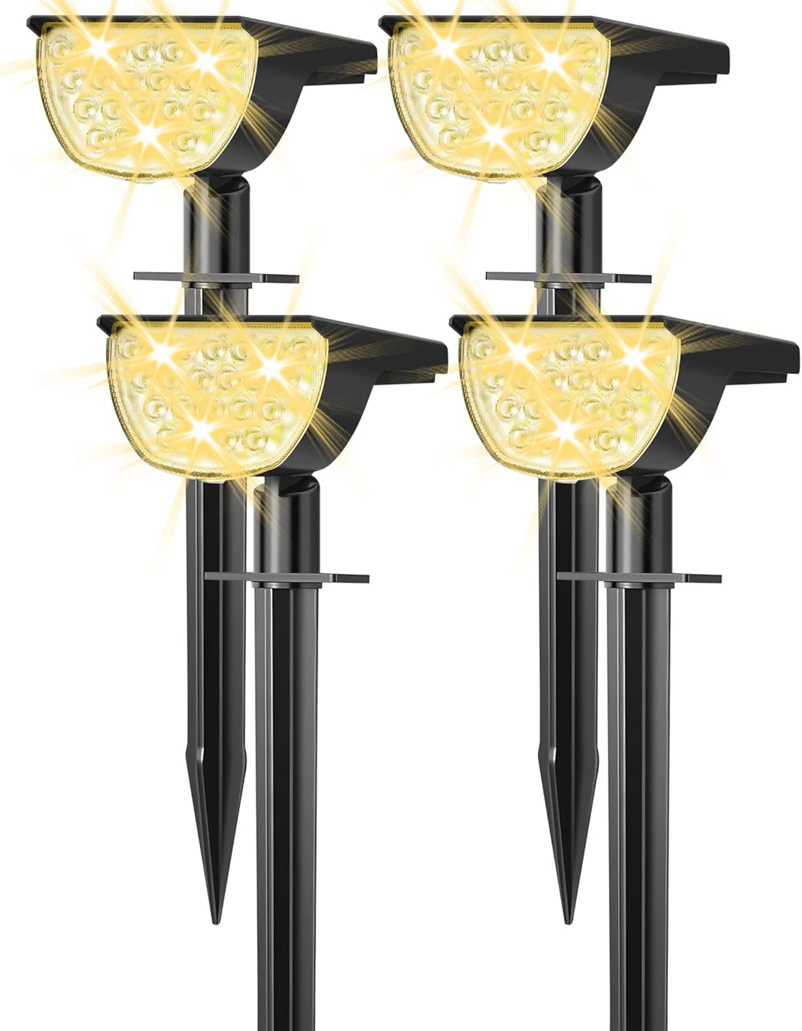 Solar Lights Outdoor Waterproof IP65, Solar Powered 76 LED 3 Lighting 