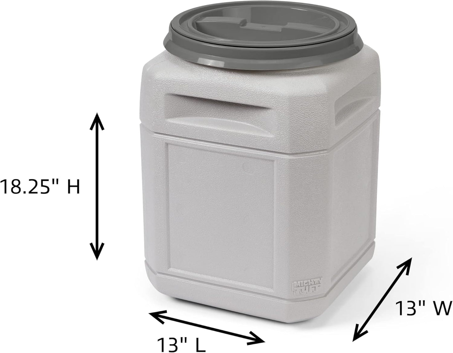Mighty Tuff 13 Gallon/up to 54 Pound Pet Food Storage Container & 10 Gallon/up to 40 Pound Pet Food Storage Container with 1 Cup Measurement Scoop