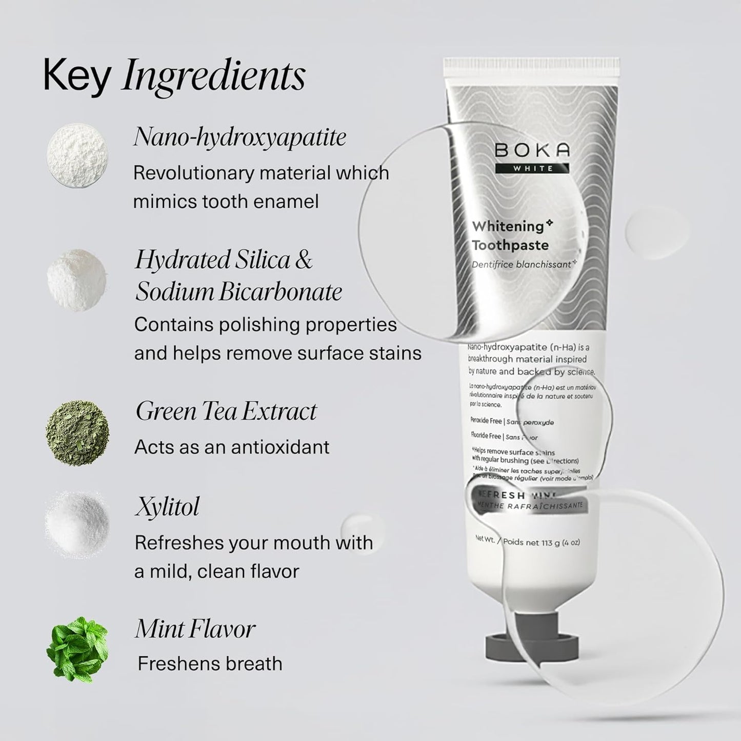 Boka Fluoride Free Toothpaste, Nano Hydroxyapatite Toothpaste, Appropr