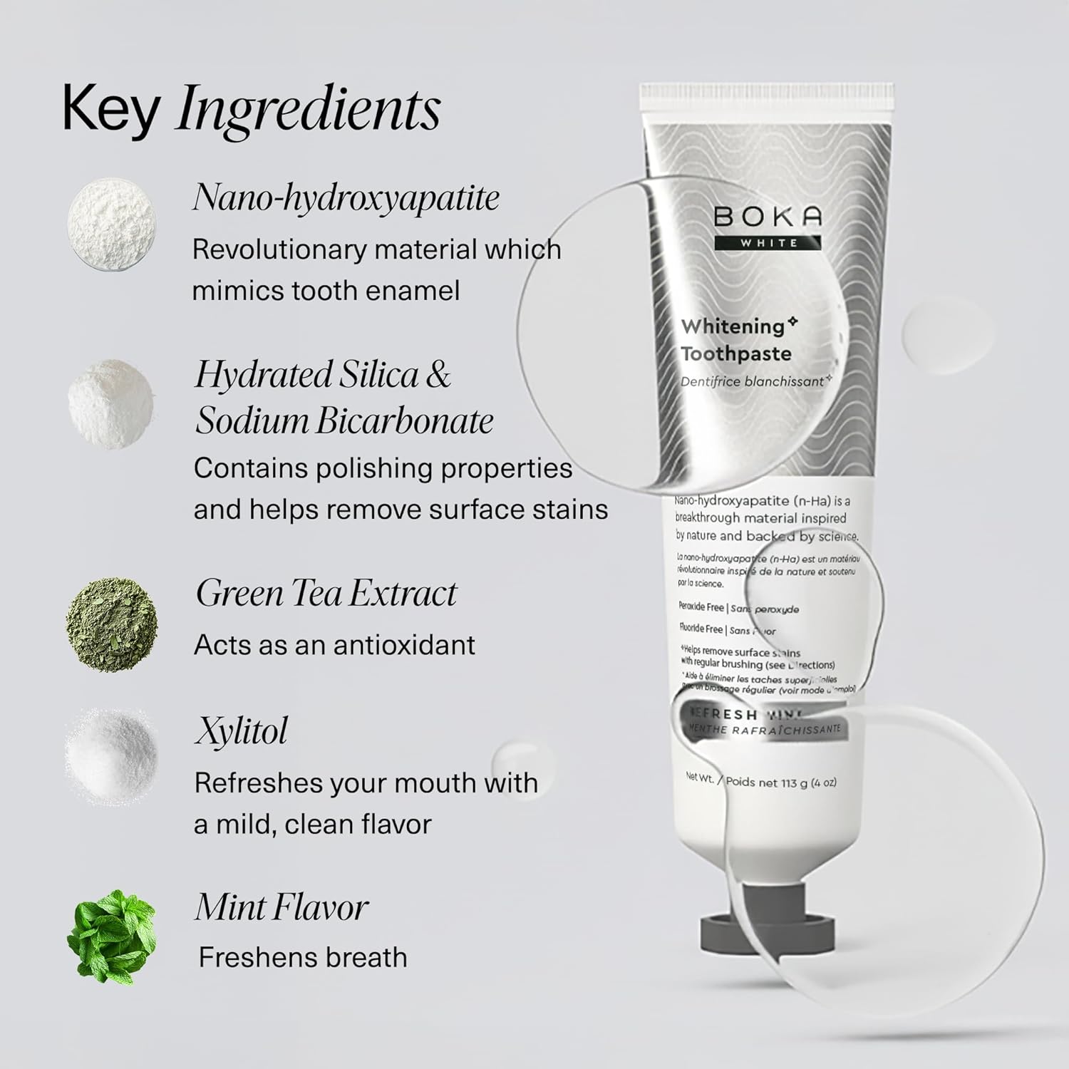Boka Fluoride Free Toothpaste, Nano Hydroxyapatite Toothpaste, Appropr