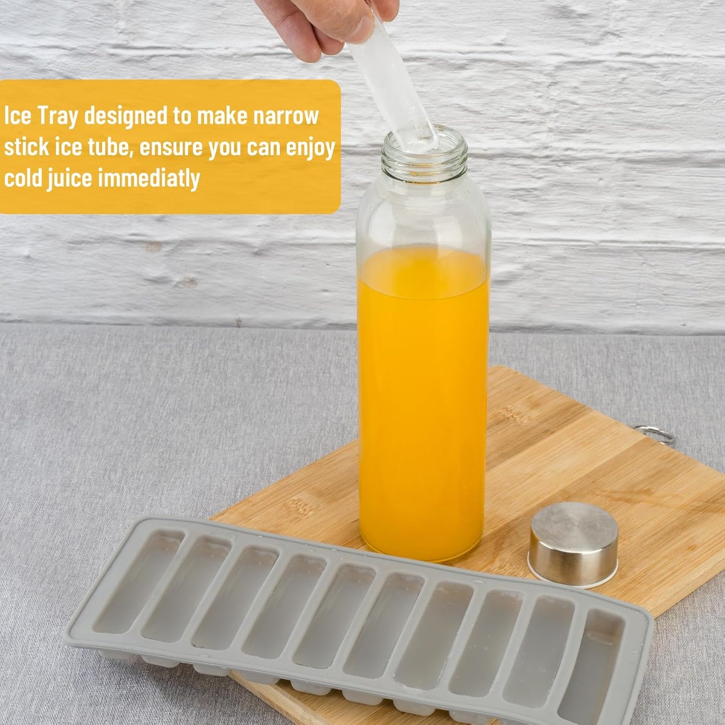 Zukro Glass Juice Bottles with Lids for Juicing 18 oz, Reusable Clear Glass Water Bottles with Stainless Steel Airtight Cap for Refrigerator, 100% Leak Proof Drinking Jar, BPA Free, Set of 6