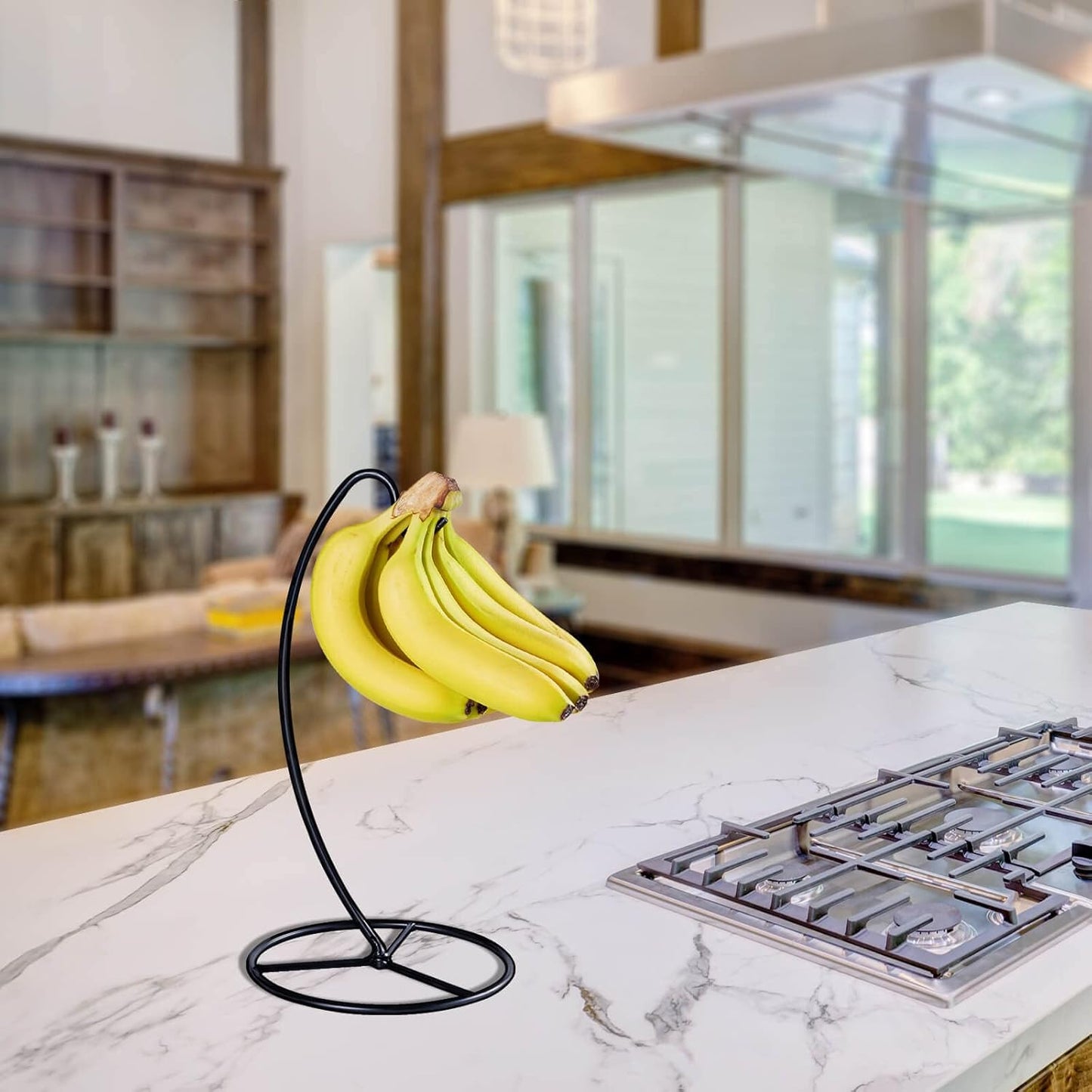 Banana Holder Stand, Banana Hanger Stand Black, Metal Bananas Tree Han