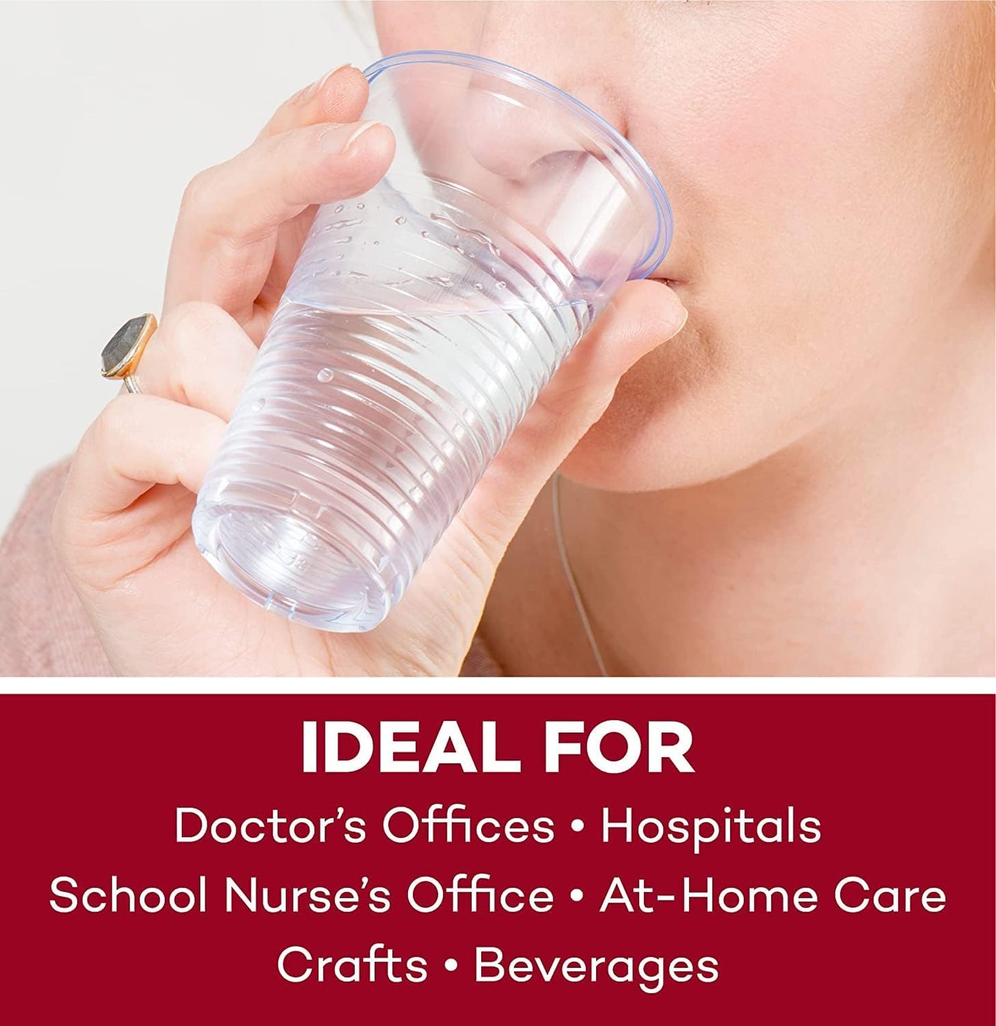 Dealmed Professional 3 oz. Disposable Plastic Cups - 100% Recyclable for Healthcare, Dental, Veterinary & Food Service Use (Pack of 100)