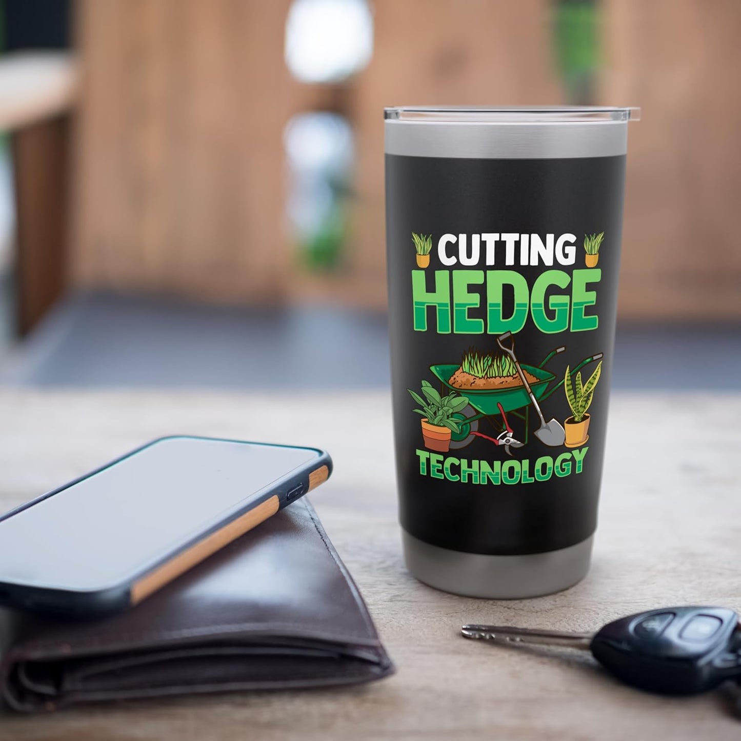 Lawn Care Mowing Design For Landscapers - Cutting Hedge Stainless Steel Insulated Tumbler