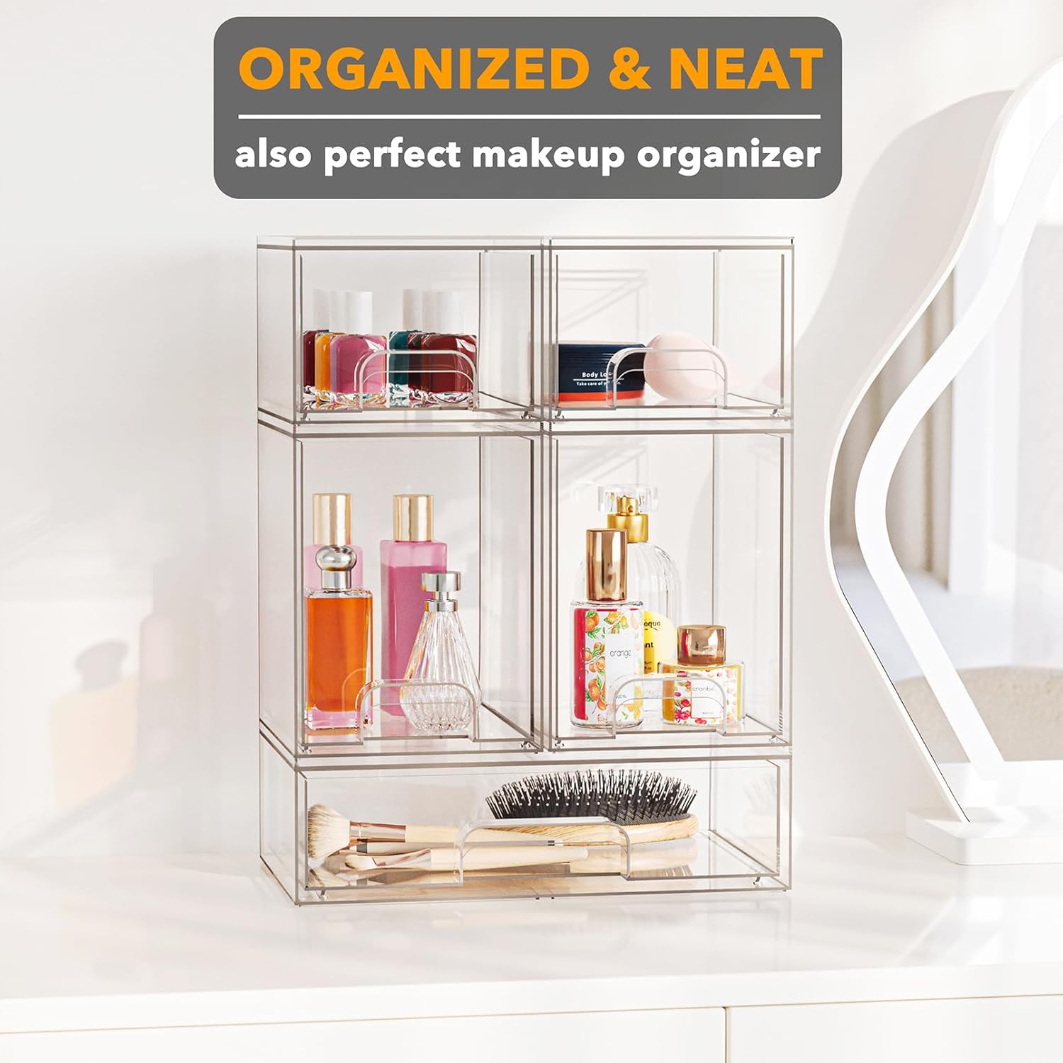 SpaceAid Bottle Storage Organizer Baby - Acrylic Bottles Station Organ