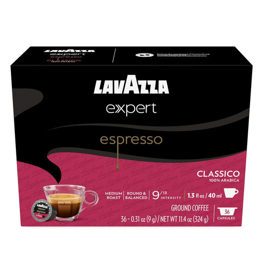 Lavazza Expert Espresso Classico Capsules, Medium Roast, 100% Arabica,