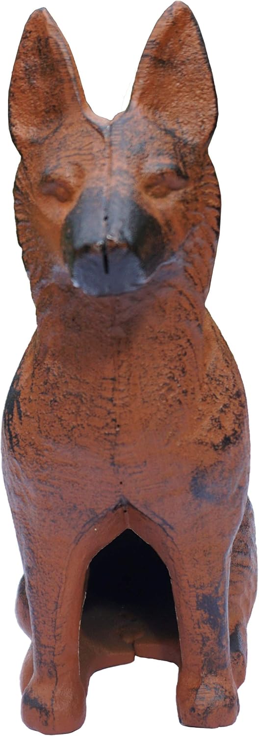 Lulu Decor, Cast Iron Dog Statue Dog Stopper, Weighs 4.2 lbs (German S