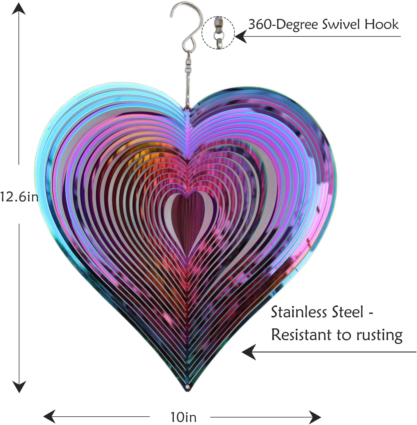 Wind Spinners Outdoor, Garden Decor, Bird Deterrents for Outside, 3D M
