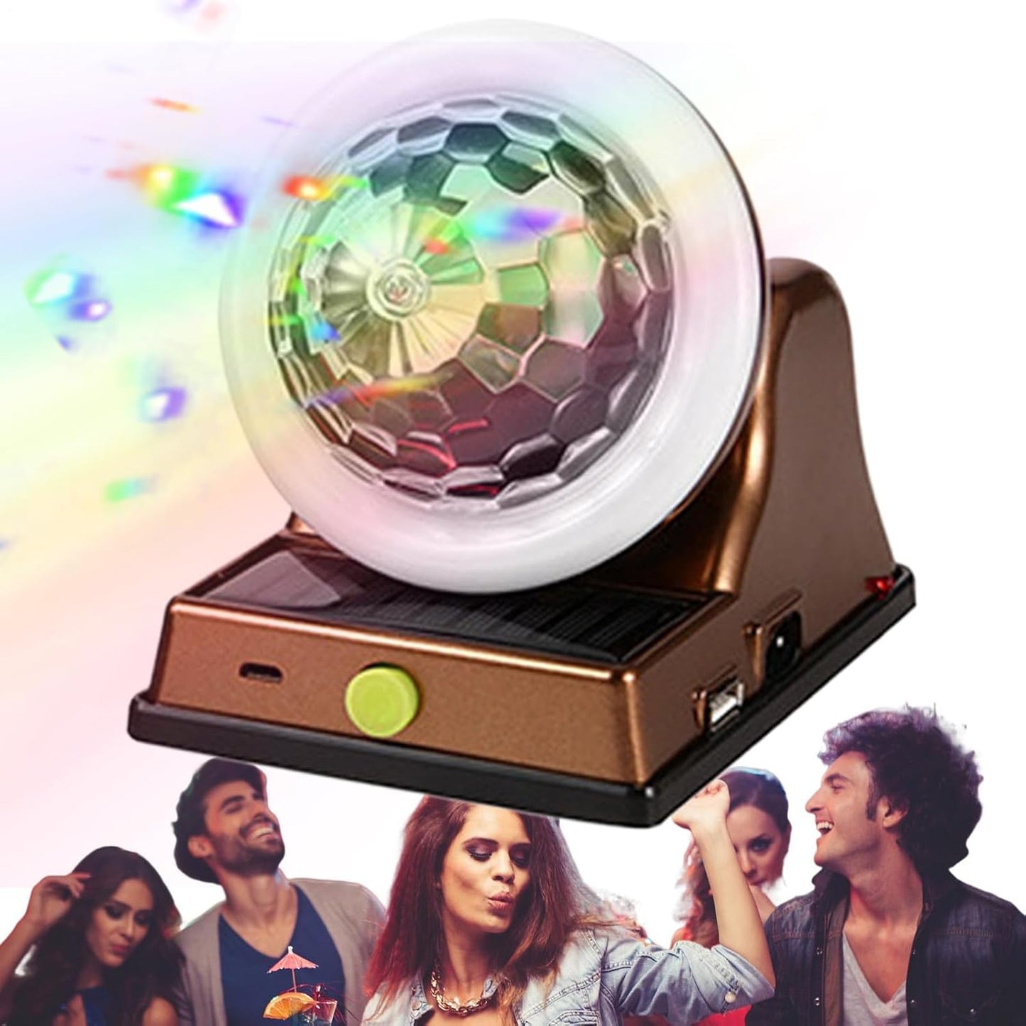 Solar Disco Light - Outdoor Color Changing Garden Lamp, RGB Terrace Sphere Decor with Automatic Dusk Activation, Sturdy Waterproof Housing, Ideal for Lawn Wedding Patio Parties