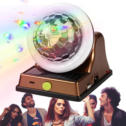 Solar Disco Light - Outdoor Color Changing Garden Lamp, RGB Terrace Sphere Decor with Automatic Dusk Activation, Sturdy Waterproof Housing, Ideal for Lawn Wedding Patio Parties